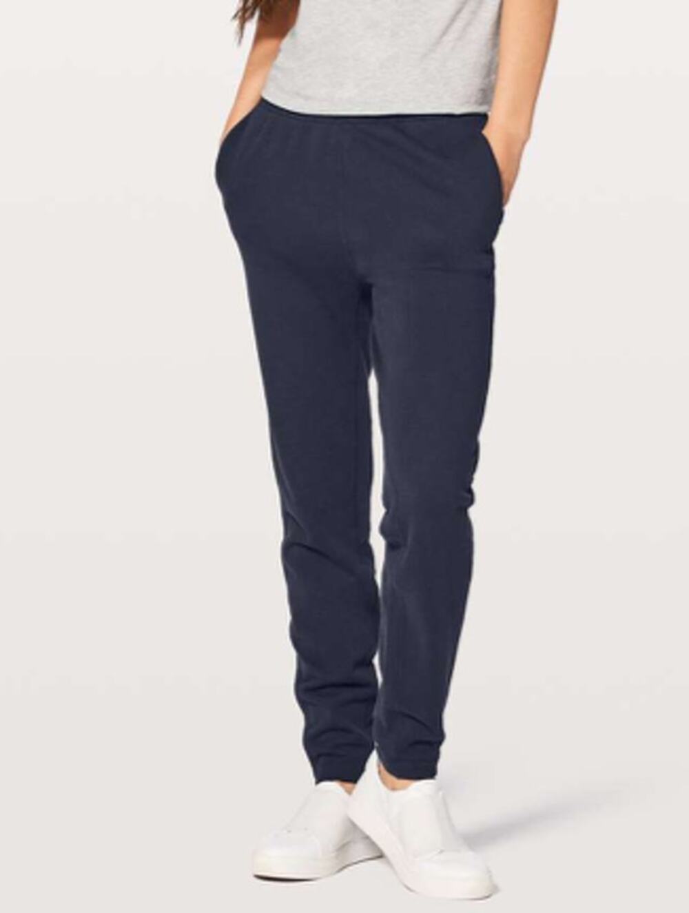 Lululemon Free To Roam Joggers 30" Midnight Navy Stretch French Terry Size 2